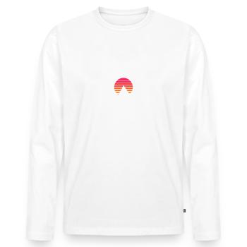 Mountain Person - Mountains Skiing Winter Snowboard - Men's Premium Organic Long Sleeve Shirt - white - Front - Nico (187cm)