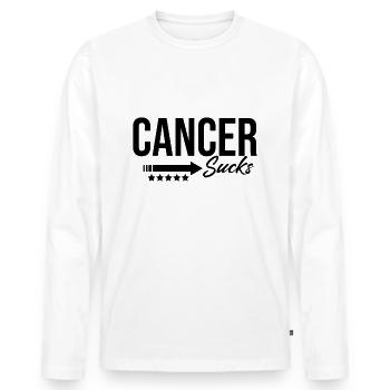 Cancer sucks! Against cancer - Men's Premium Organic Long Sleeve Shirt - white - Front - Nico (187cm)