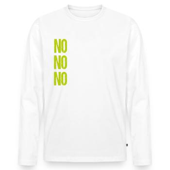 No Farmers No Food No Future - Männer Premium Bio Langarmshirt - Weiß - Vorne - Nico (187cm)