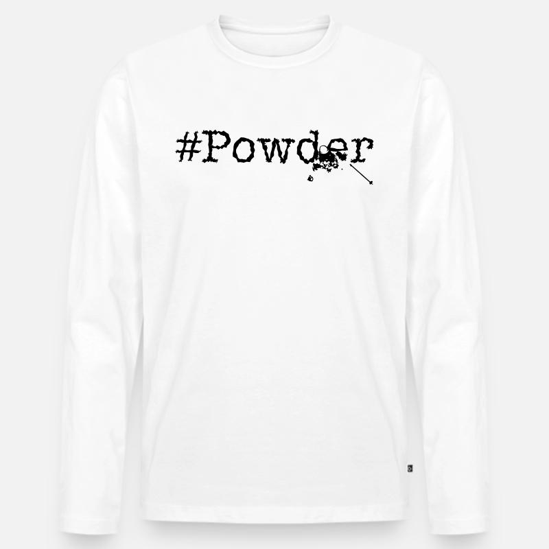 powder x - Männer Premium Bio Langarmshirt - Weiß