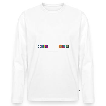 Lausanne Switzerland yacht center - T-shirt manches longues Premium bio Homme - blanc - Devant - Nico (187cm)