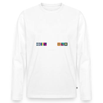 Mode Marine crew member - T-shirt manches longues Premium bio Homme - blanc - Devant - Nico (187cm)