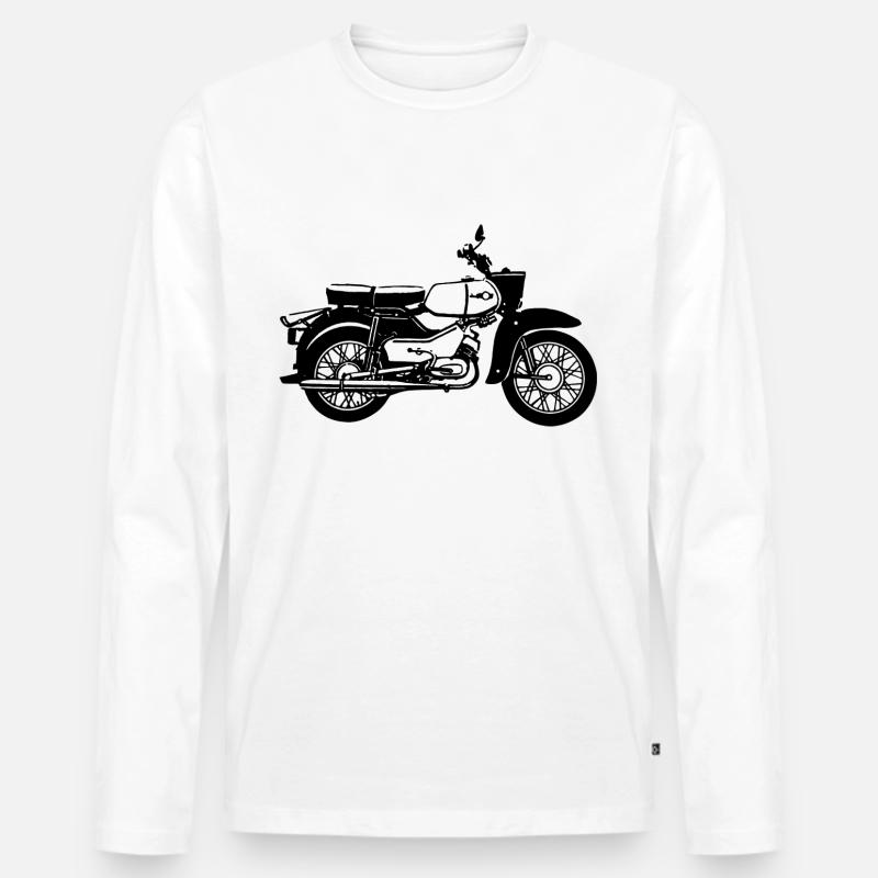 Simson Sperber - Männer Premium Bio Langarmshirt - Weiß