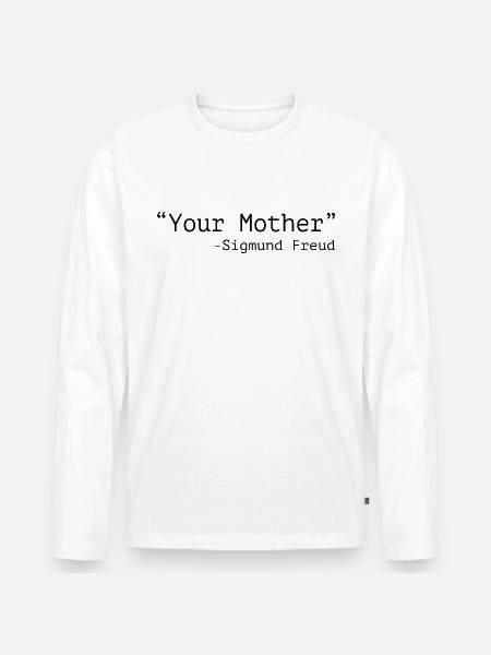 Freud - Men's Premium Organic Long Sleeve Shirt - white