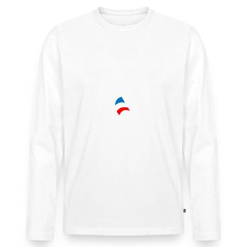 French Transat 2022 crew member St Malo - T-shirt manches longues Premium bio Homme - blanc - Devant - Nico (187cm)