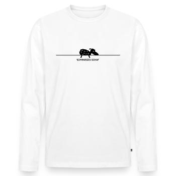 Little black sheep - Men's Premium Organic Long Sleeve Shirt - white - Front - Nico (187cm)