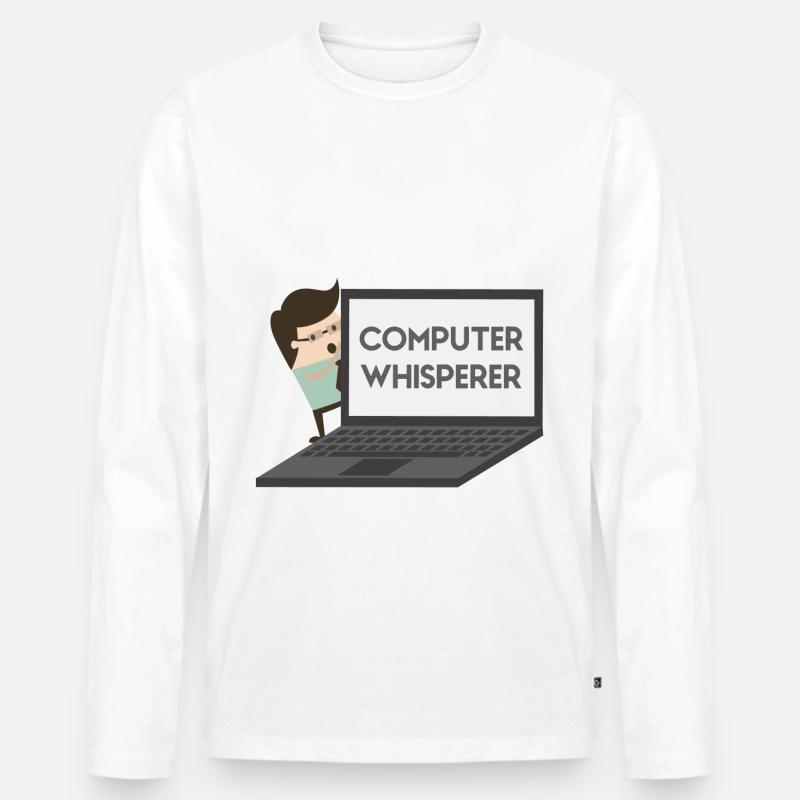 Computer Whisperer Programmer Computer Scientist Men's Premium Organic Long Sleeve Shirt