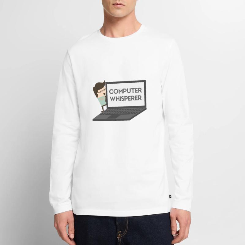 Computer Whisperer Programmer Computer Scientist Men's Premium Organic Long Sleeve Shirt