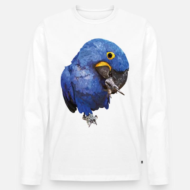 Jacinthe d'ara - Männer Premium Bio Langarmshirt - Weiß