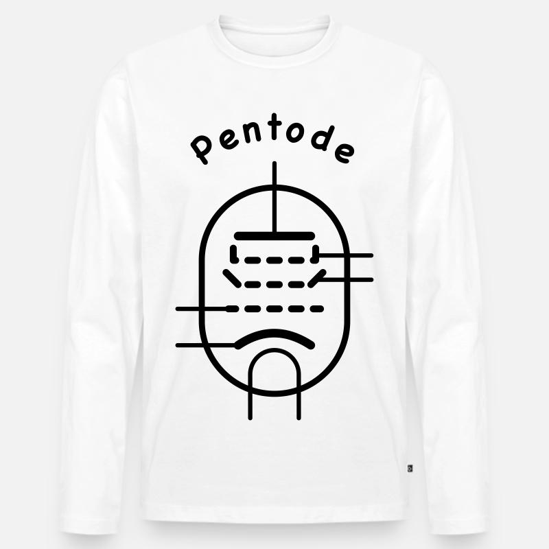 Vakuumröhren-Symbol Pentode - Männer Premium Bio Langarmshirt - Weiß
