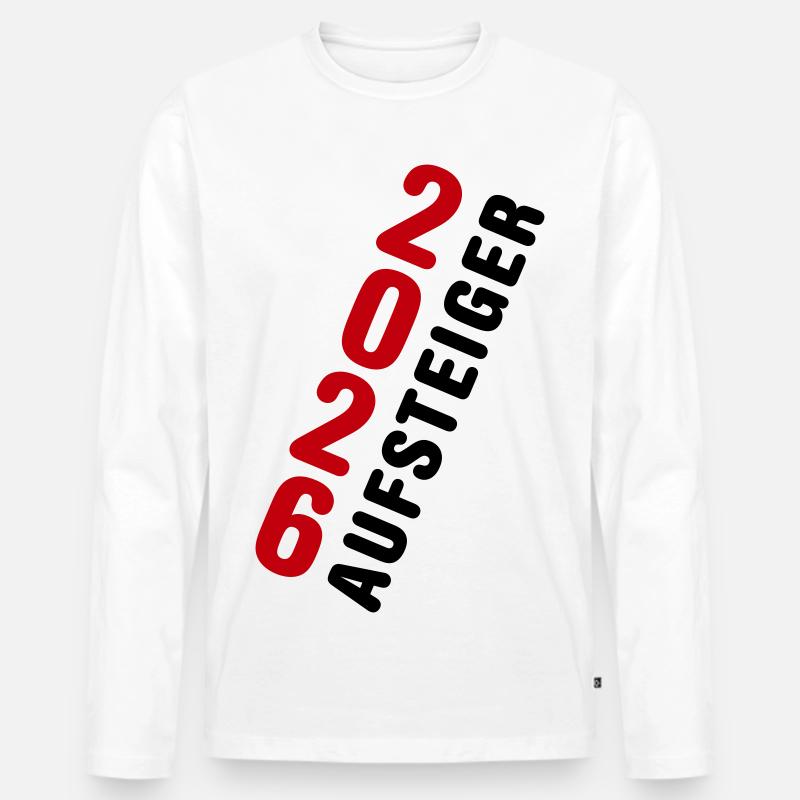 Aufsteiger 2026 Aufstieg - Männer Premium Bio Langarmshirt - Weiß