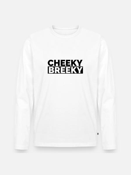 Tschiki Briki - Cheeky Breeky - Männer Premium Bio Langarmshirt - Weiß