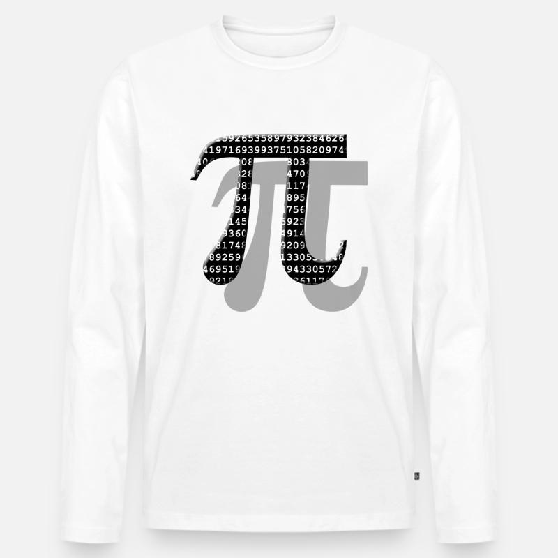 Pi-Nummer - Math - Männer Premium Bio Langarmshirt - Weiß