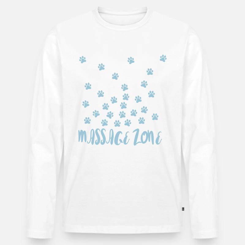 Massage Zone - Männer Premium Bio Langarmshirt - Weiß