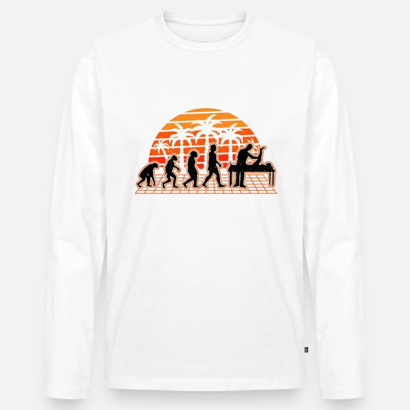 Physiothérapeute Evolution Retro Physiotherapy - T-shirt manches longues Premium bio Homme - blanc