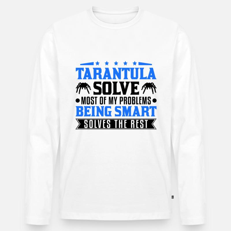 Tarantel Spinne Tarantula - Männer Premium Bio Langarmshirt - Weiß