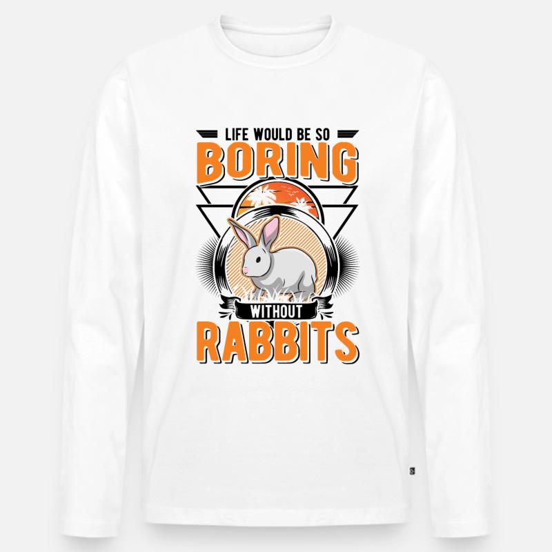 Rabbit Gift Rabbit Rabbit - Men's Premium Organic Long Sleeve Shirt - white