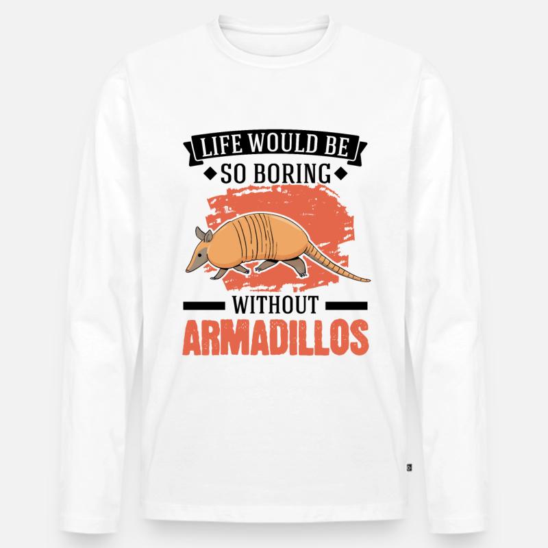 Armadillo Geschenk Gürteltier - Männer Premium Bio Langarmshirt - Weiß