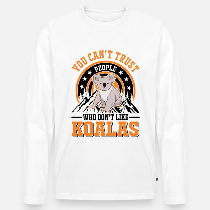 Koala Geschenk Koalabär - Männer Premium Bio Langarmshirt - Weiß