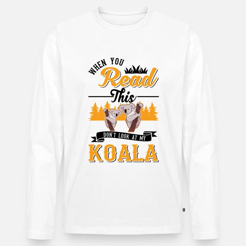 Koala Geschenk Koalabär - Männer Premium Bio Langarmshirt - Weiß