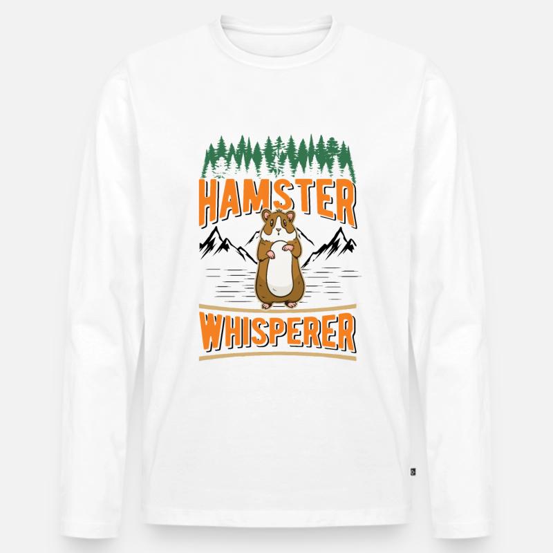 Hamster Flüsterer Goldhamster Hamster - Männer Premium Bio Langarmshirt - Weiß