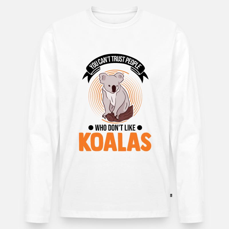 Koala Geschenk Koalabär - Männer Premium Bio Langarmshirt - Weiß