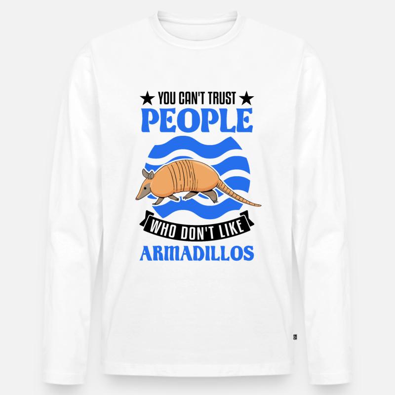Armadillo Geschenk Gürteltier - Männer Premium Bio Langarmshirt - Weiß