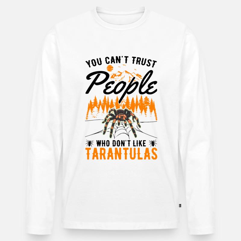 Tarantel Haustier Spinne Tarantula - Männer Premium Bio Langarmshirt - Weiß