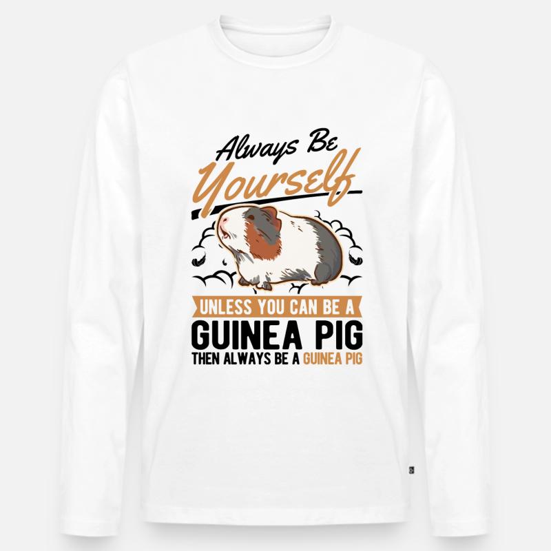 Cochon d’Inde Cadeau Cochon d’Inde - T-shirt manches longues Premium bio Homme - blanc