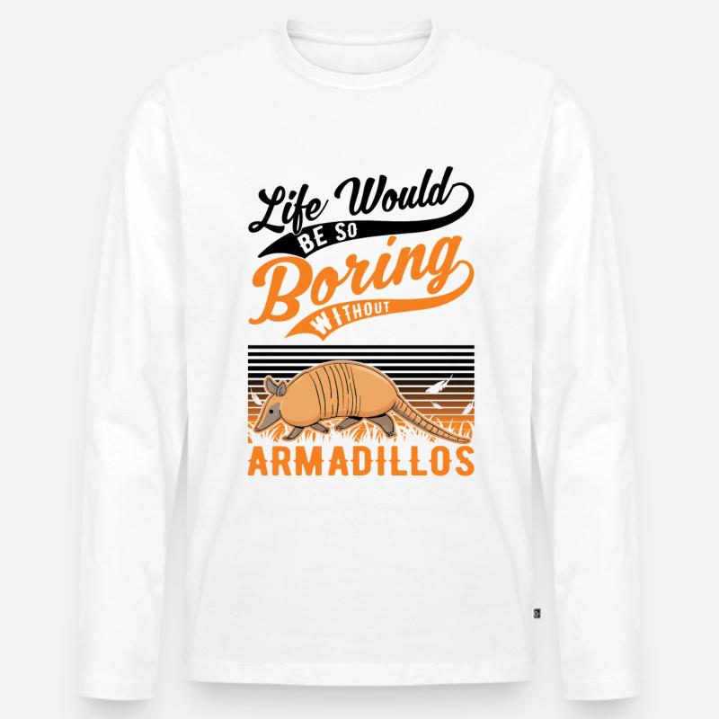 Armadillo Geschenk Gürteltier - Männer Premium Bio Langarmshirt - Weiß
