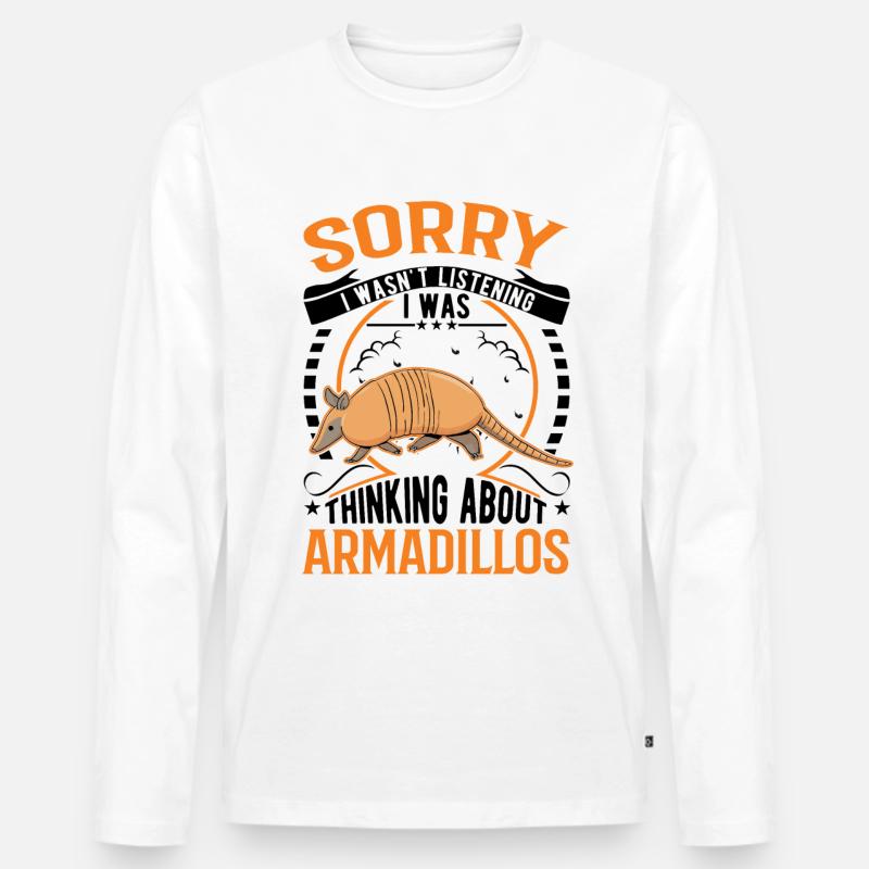Armadillo Geschenk Gürteltier - Männer Premium Bio Langarmshirt - Weiß
