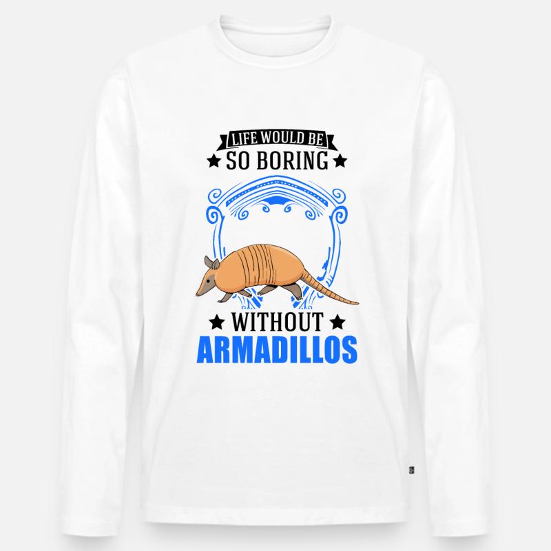 Armadillo Geschenk Gürteltier - Männer Premium Bio Langarmshirt - Weiß