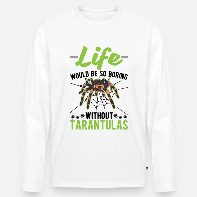 Tarantel Geschenk Spinne Tarantula - Männer Premium Bio Langarmshirt - Weiß