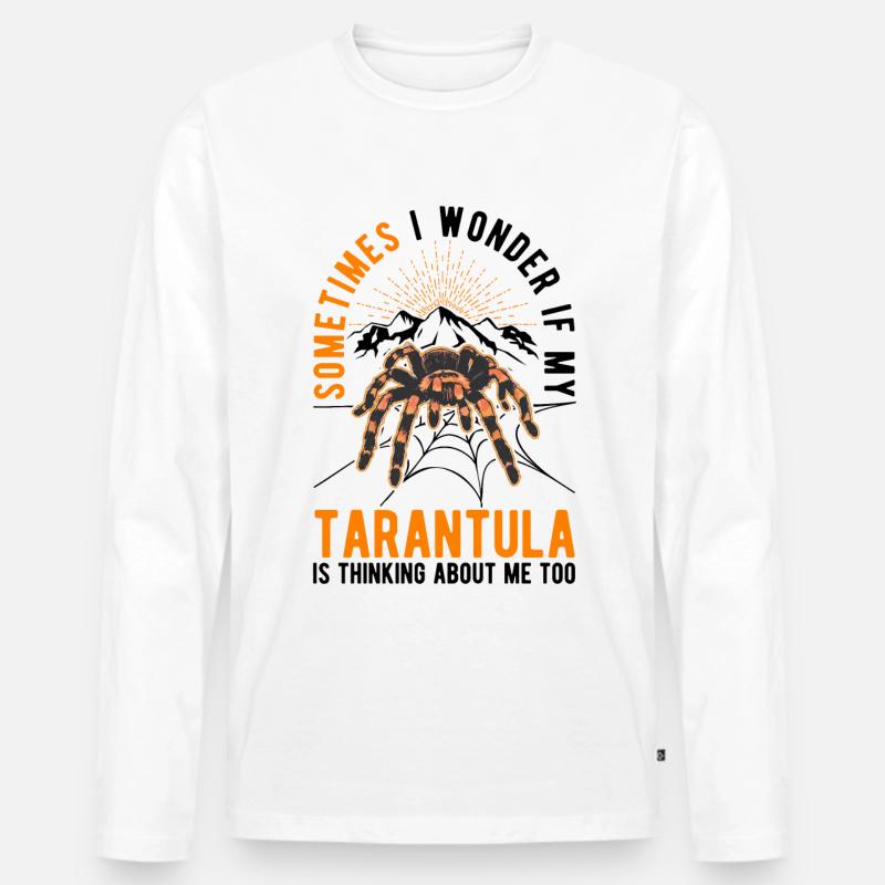 Tarantel Geschenk Spinne Tarantula - Männer Premium Bio Langarmshirt - Weiß