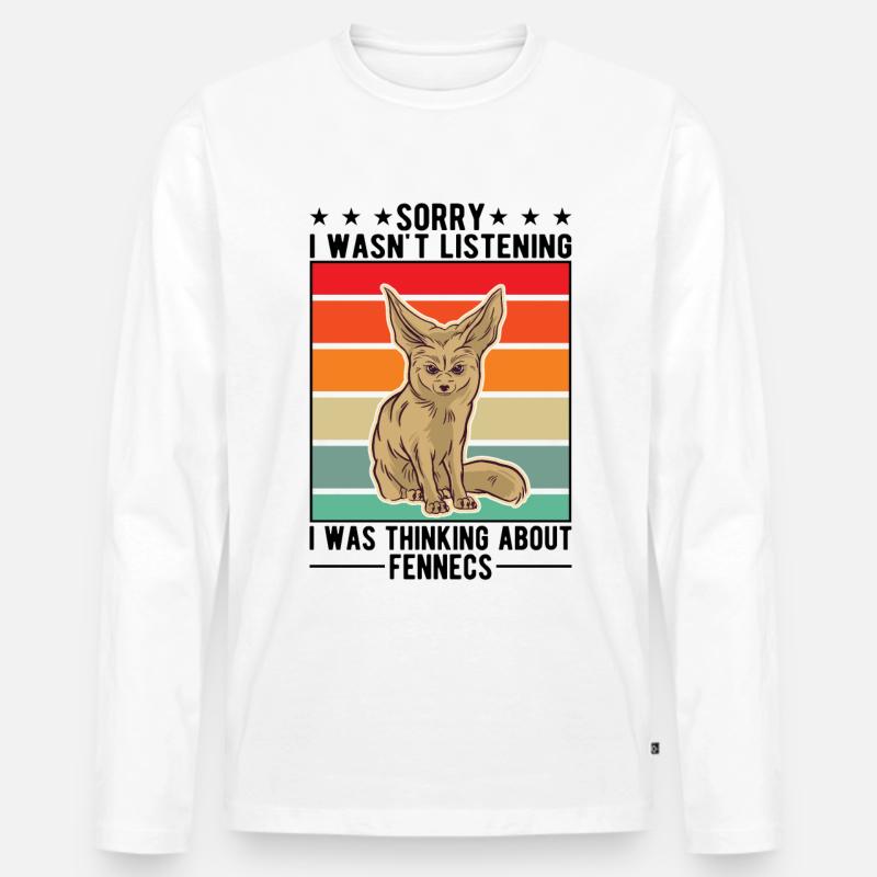 Fennek Geschenk Wüstenfuchs Fennec - Männer Premium Bio Langarmshirt - Weiß