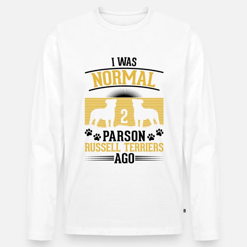 Parson Russell Terrier Geschenk - Männer Premium Bio Langarmshirt - Weiß