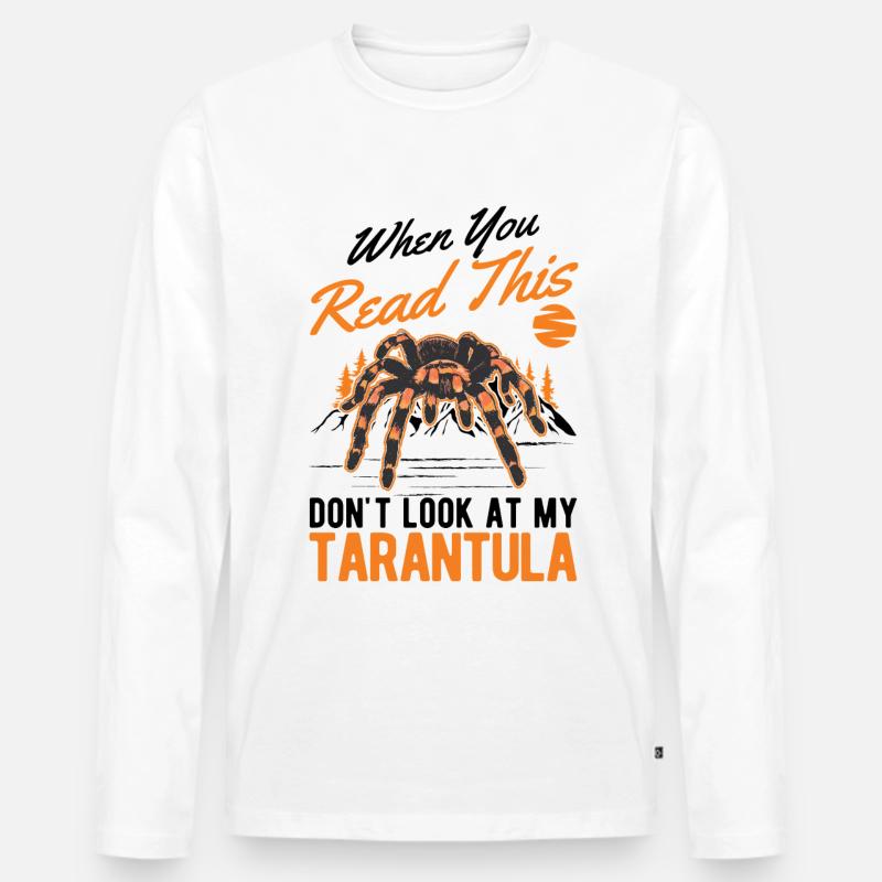 Tarantel Geschenk Spinne Tarantula - Männer Premium Bio Langarmshirt - Weiß