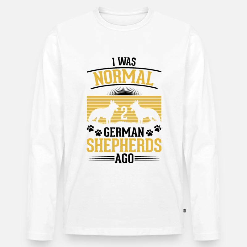 Deutscher Schäferhund Geschenk - Männer Premium Bio Langarmshirt - Weiß