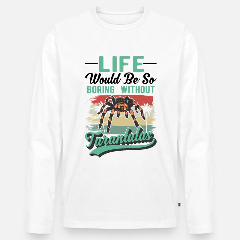 Tarantel Geschenk Spinne Tarantula - Männer Premium Bio Langarmshirt - Weiß
