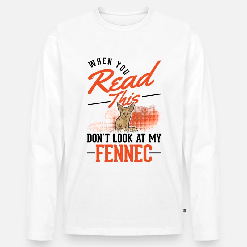 Fennek Geschenk Wüstenfuchs Fennec - Männer Premium Bio Langarmshirt - Weiß