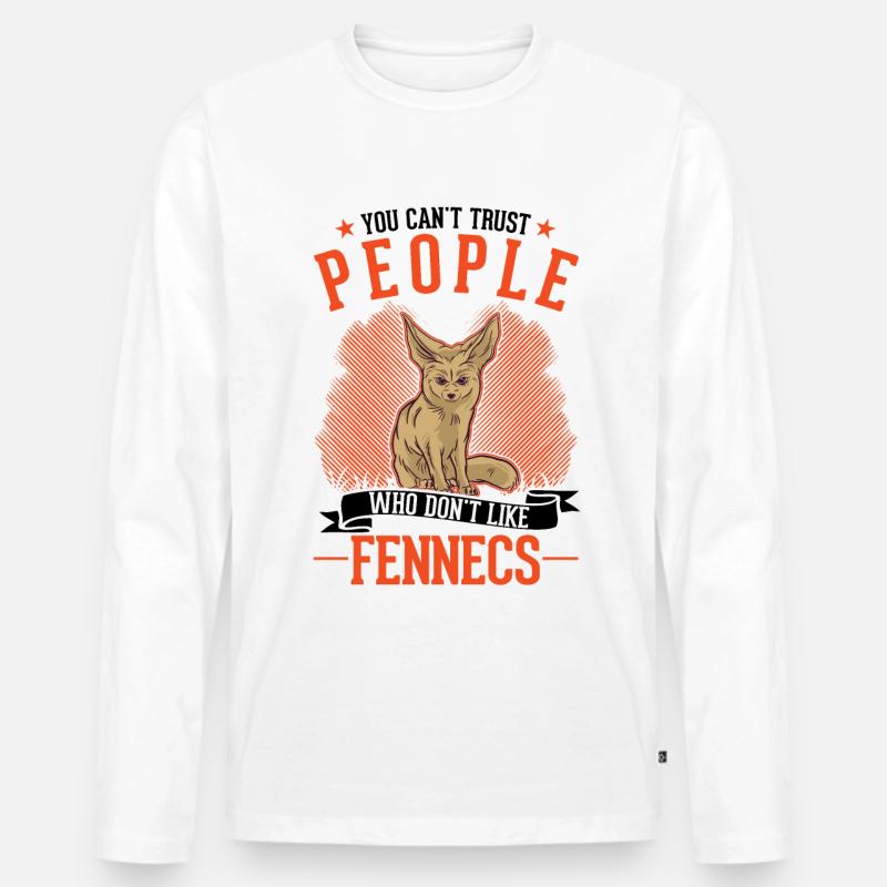 Fennek Geschenk Wüstenfuchs Fennec - Männer Premium Bio Langarmshirt - Weiß