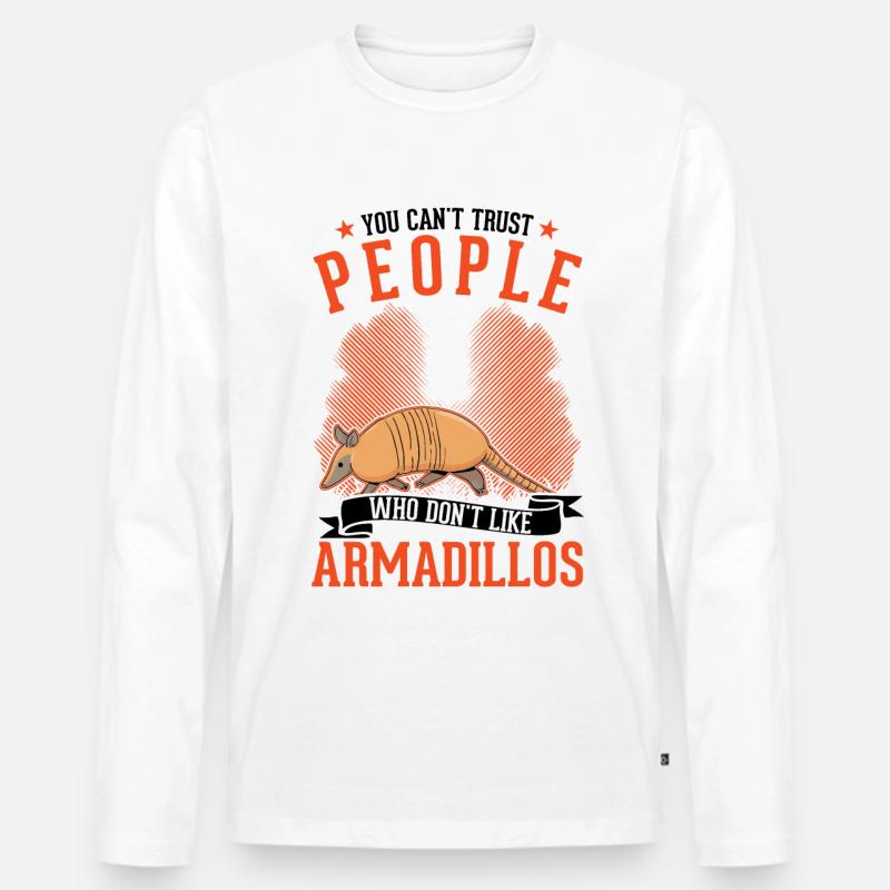 Armadillo Geschenk Gürteltier - Männer Premium Bio Langarmshirt - Weiß