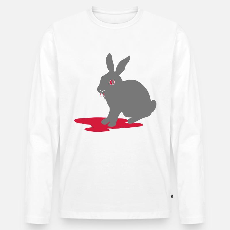 Vampinchen - Männer Premium Bio Langarmshirt - Weiß