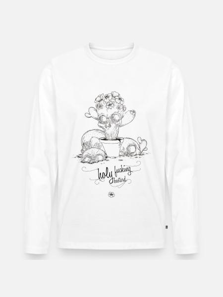 bastard - Männer Premium Bio Langarmshirt - Weiß