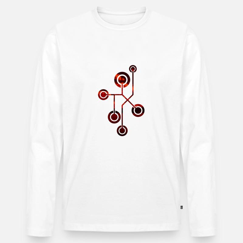 Design - Männer Premium Bio Langarmshirt - Weiß