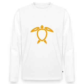 Turtle - Men's Premium Organic Long Sleeve Shirt - white - Front - Nico (187cm)