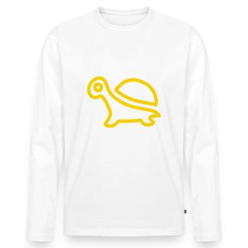 Turtle - Men's Premium Organic Long Sleeve Shirt - white - Front - Nico (187cm)