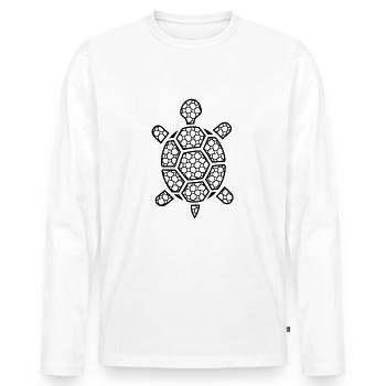 Turtle - Men's Premium Organic Long Sleeve Shirt - white - Front - Nico (187cm)