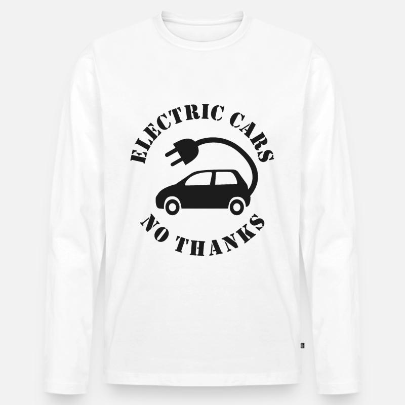 Elektroautos Nein danke - Männer Premium Bio Langarmshirt - Weiß
