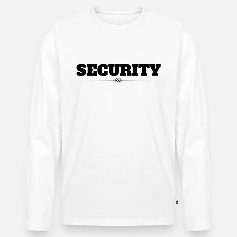 Security - Männer Premium Bio Langarmshirt - Weiß